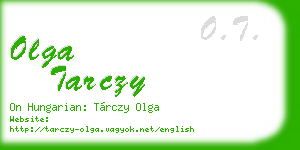 olga tarczy business card